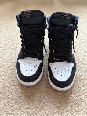Nike Jordan 1 Black ,grey  White High-Top Sneakers